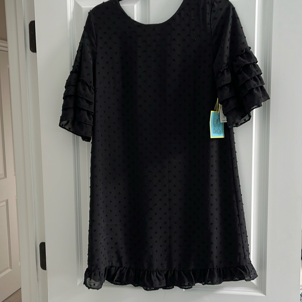 New Cece black flowy swing dress size 6
